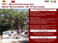 75Â° ANNIVERSARIO ECCIDIO DI PIAVOLA 2019 - SABATO 20 LUGLIO 2019